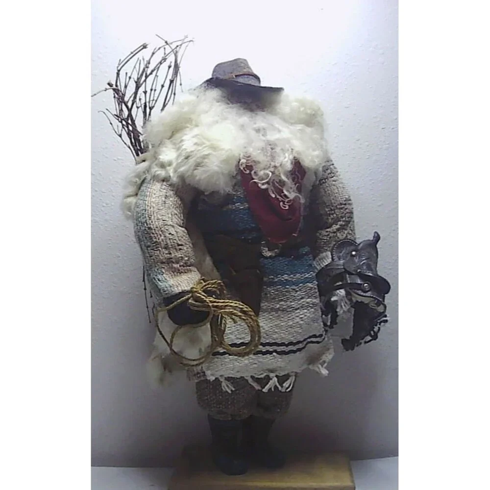 VTG 1994 Jana Southwick Santa Rustler Cowboy w/ Fur 18